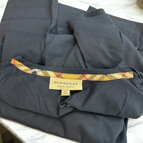 NWT Authentic Burberry Navy Small Logo Short Sleeve - Picture 5 of 7